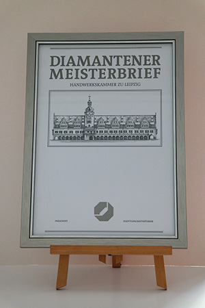 Meisterbriefe anfertigen Silberner Meisterbrief